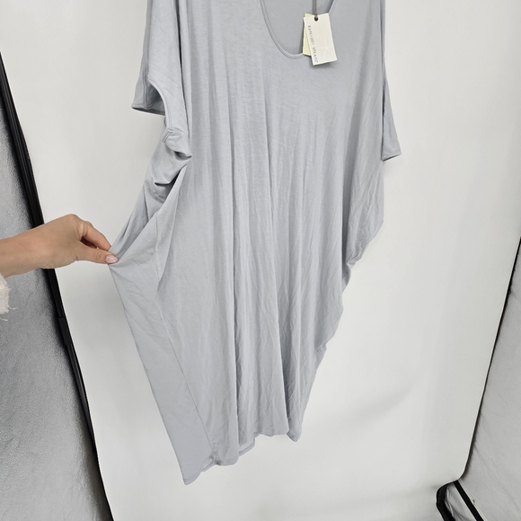 barefoot dreams lux milk jersey caftan grey tunic dress one size - Picture 6 of 7